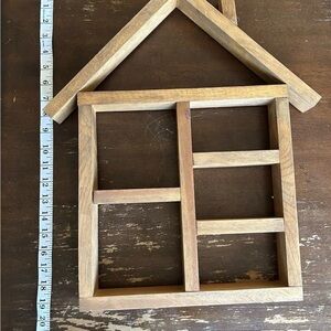 Rustic Brown Wooden House trinket shelf